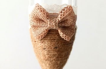 Detalle copa vintage hecha a mano lazo