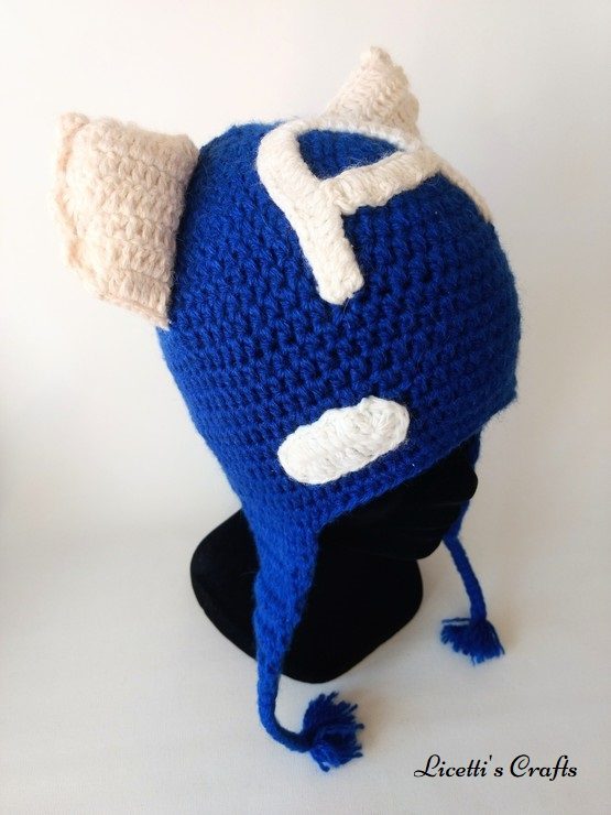 Gorro lana alpaca hecho a mano capitán america