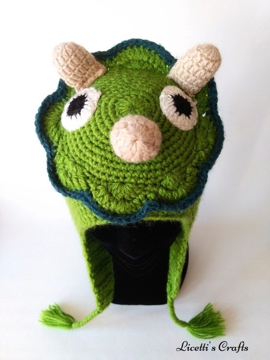 Gorro lana alpaca artesanal dinosaurio
