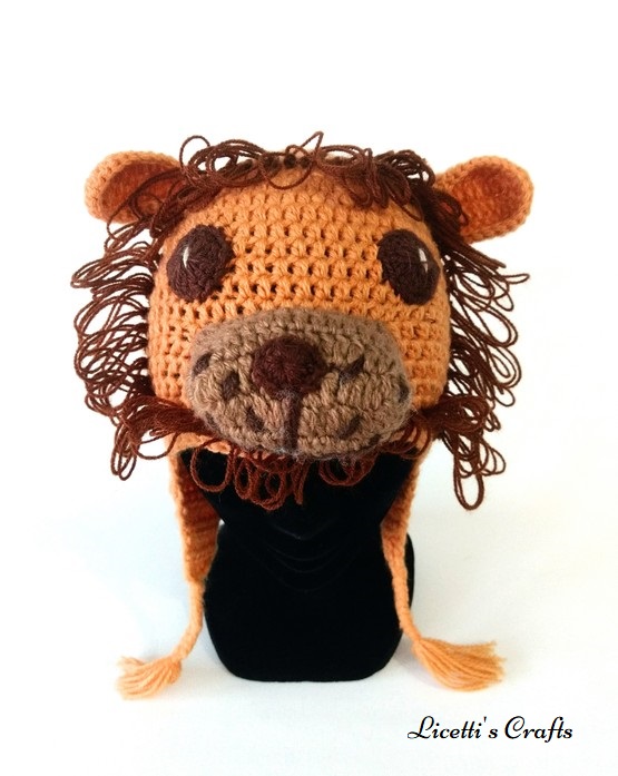 Gorro lana alpaca artesanal león
