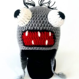 Gorro lana alpaca artesanal monstruo gris