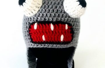 Gorro lana alpaca artesanal monstruo gris