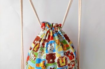 Mochila reversible caras animales hecha a mano