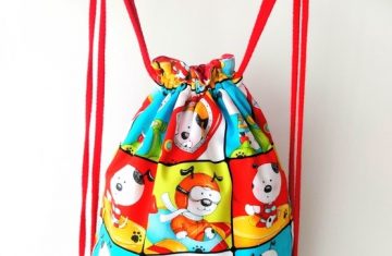 Mochila reversible perros hecha a mano