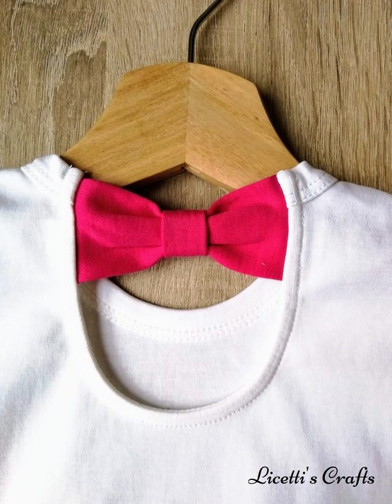 zoom de lazo fucsia para camiseta de algodón pima