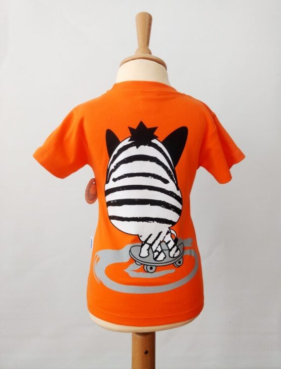 Camiseta manga corta "Cebra naranja" - Imagen 4