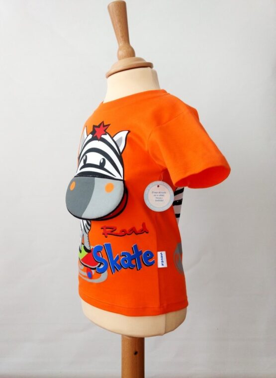 Camiseta manga corta "Cebra naranja" - Imagen 3