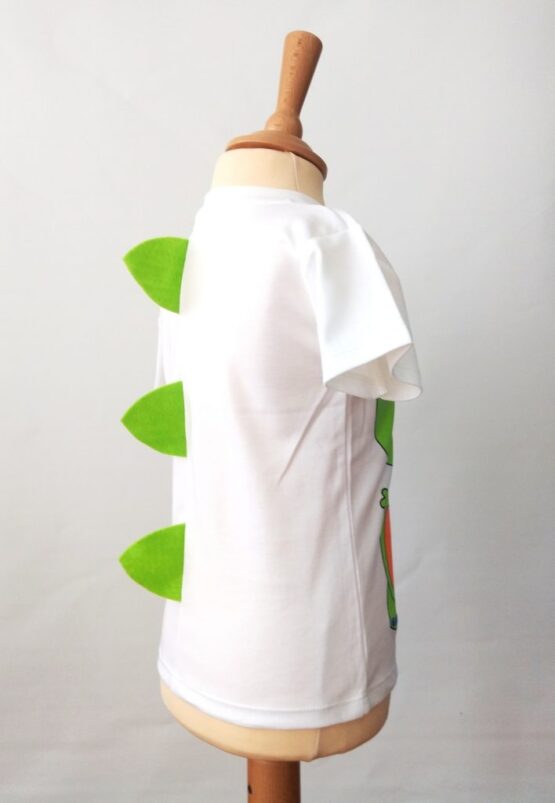 Camiseta dinosaurio relieve "King blanco" - Imagen 4