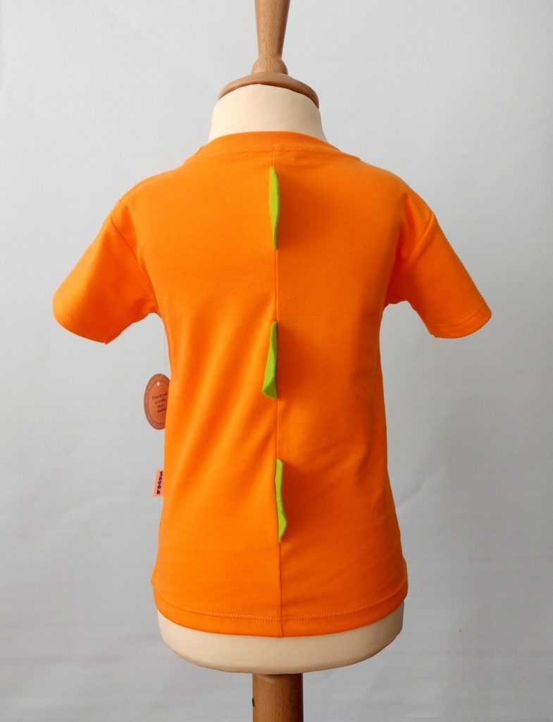 Camiseta dinosaurio relieve "King naranja" - Imagen 3