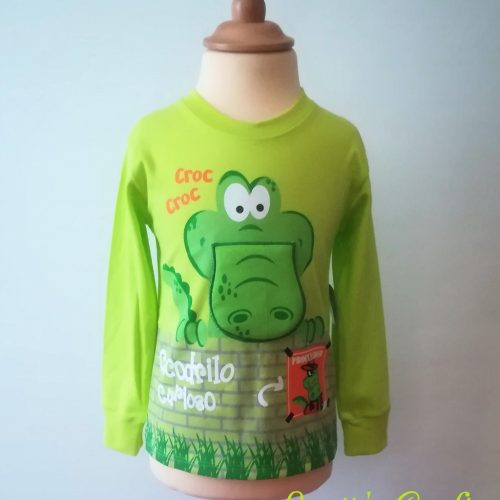 Camiseta manga larga cocodrilo verde