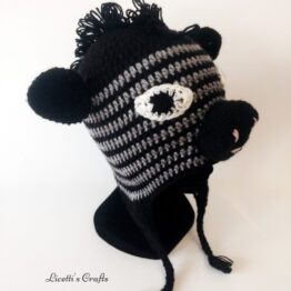 Gorro lana alpaca cebra