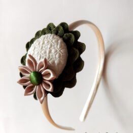 Diadema Trendy color perla y verde