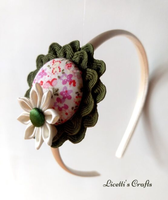 Diadema Trendy color perla y verde