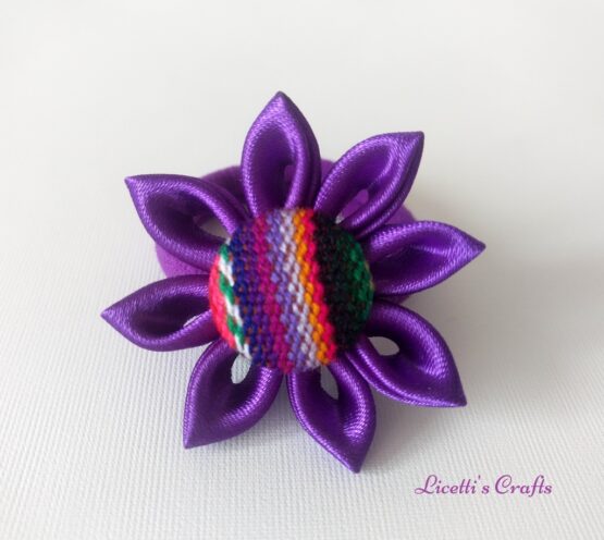 Coletero morado botón étnico. - Imagen 2