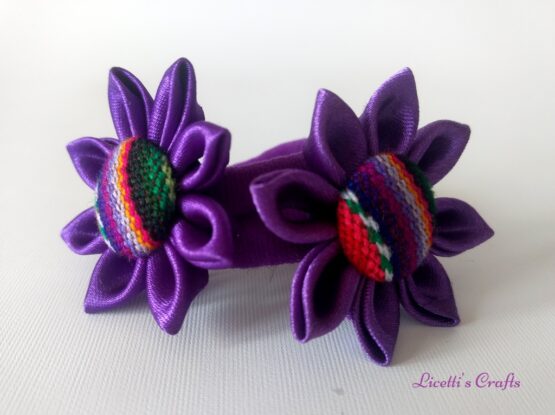 Coletero morado botón étnico. - Imagen 3