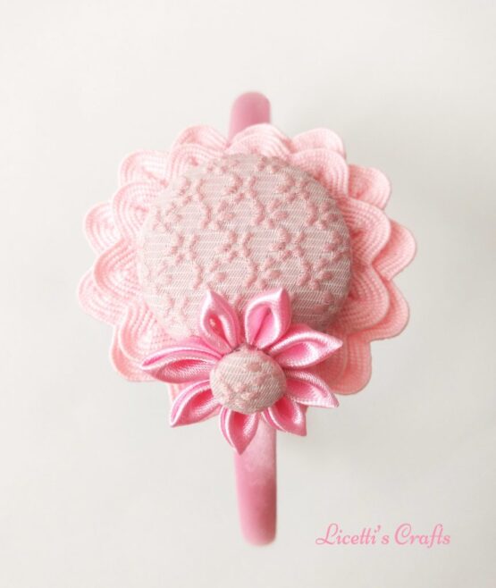 Diadema Trendy rosa con relieve - Imagen 2