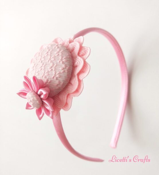 Diadema Trendy rosa con relieve