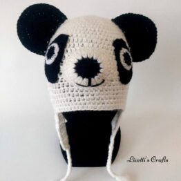 Gorro lana alpaca oso panda