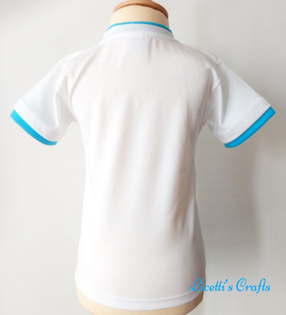 Espalda camiseta infantil en algodón pima peruano