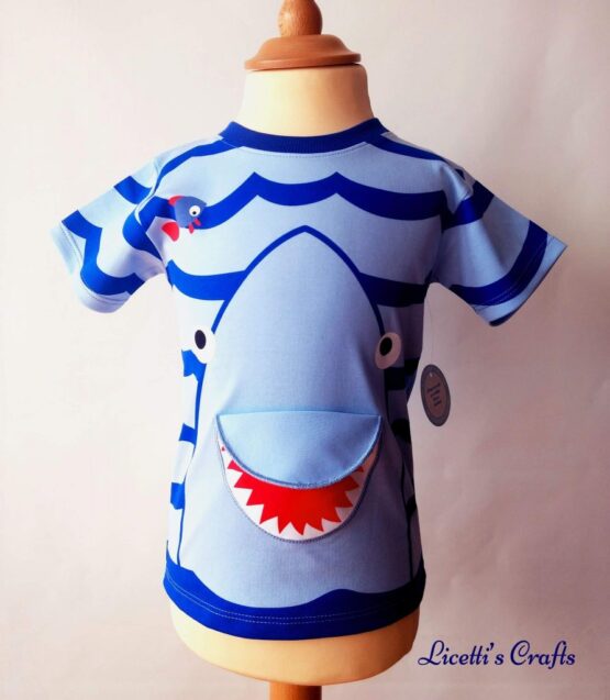 Camiseta manga corta "Tiburón azul"