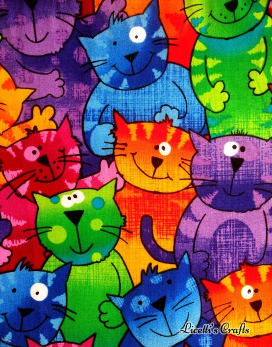 Mochila con forro gatos multicolor - Imagen 2