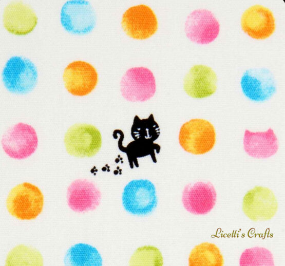 Mochila de cuerdas "Gatito bolas multicolor". - Imagen 2