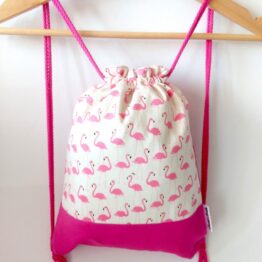 mochila cuerdas hecha a mano flamencos