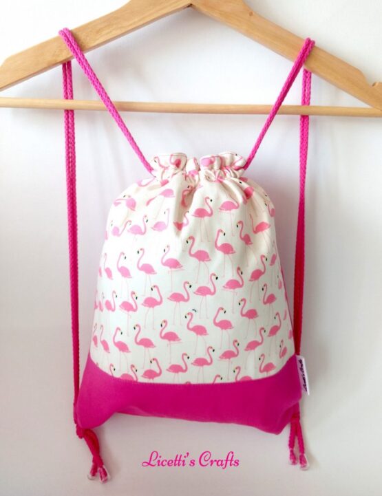 mochila cuerdas hecha a mano flamencos