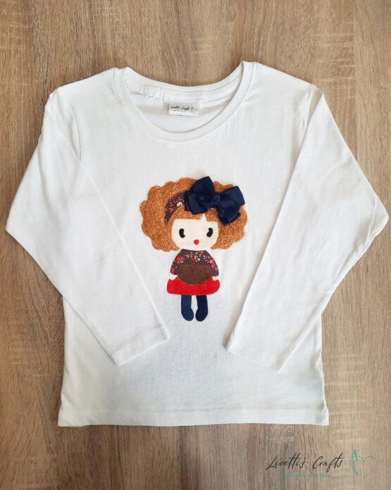 Camiseta manga larga muñeca pelo 3d