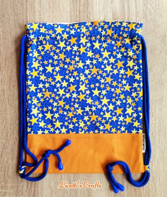 Mochila cuerdas hecha a mano cielo estrellas