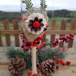 Copa decorada navidad