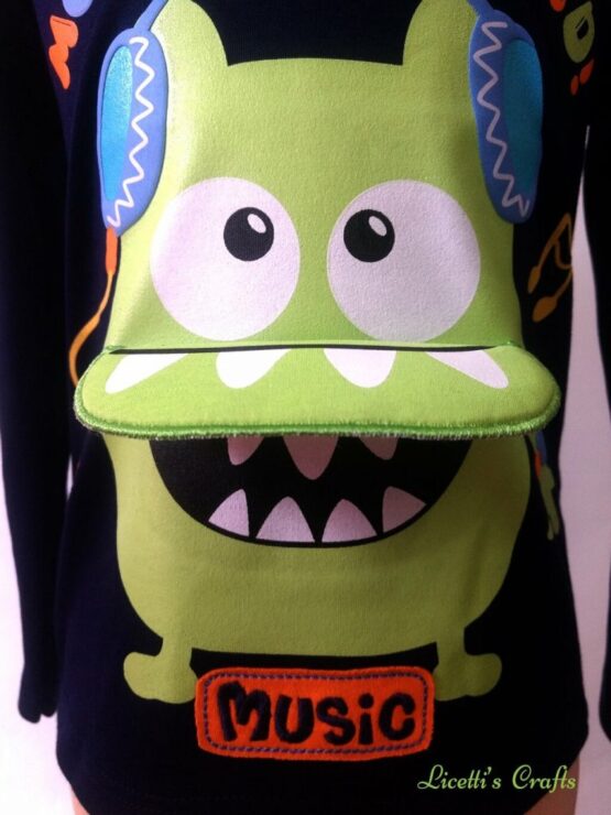 Camiseta manga larga "Monstruo musical" - Imagen 2