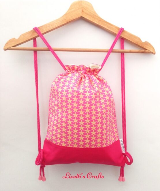 mochila cuerdas infantil hecha a mano estrella de mar