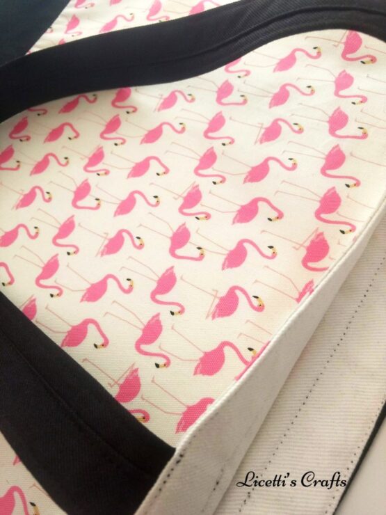 Bolsa Tote bag algodon flamencos