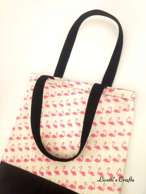 Bolsa Tote bag hecho a mano flamencos
