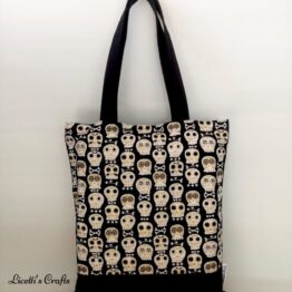 Bolsa tote bag algodón calavera