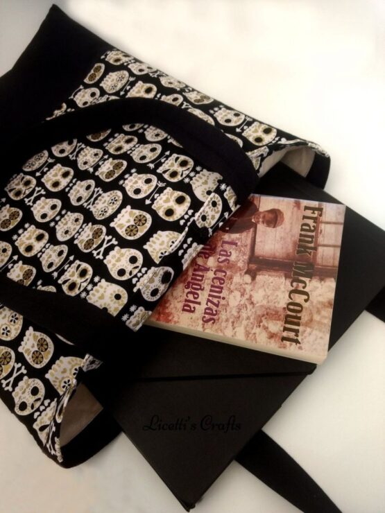 detalle bolsa tote bag calaveras