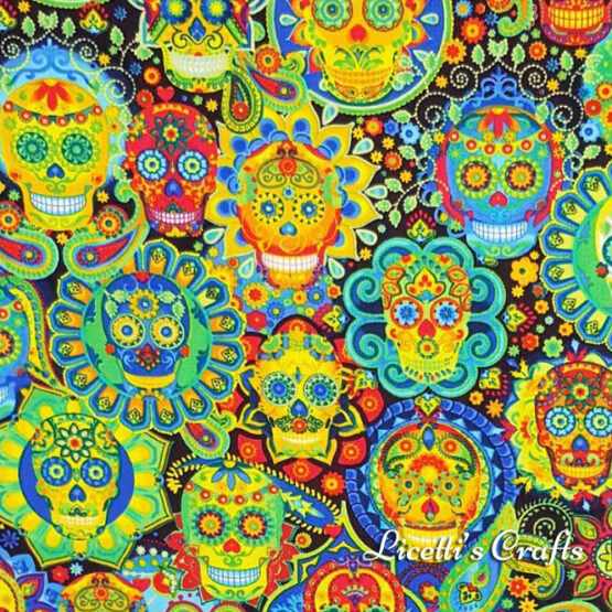 Mochila infantil con cordones "Calaveras multicolor" - Imagen 2
