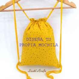 Diseña tu propia mochila de tela con cordones