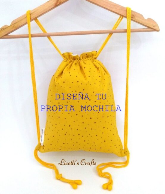 Diseña tu propia mochila de tela con cordones