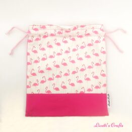 Bolsa merienda infantil "Flamencos rosas"