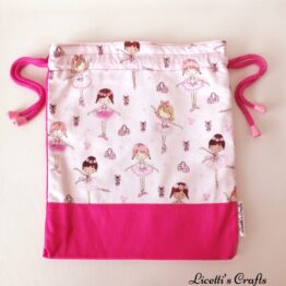 Bolsa Almuerzo infantil "Bailarina purpurina"