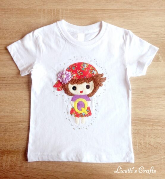 camiseta manga corta con relieve hecha a mano pirata