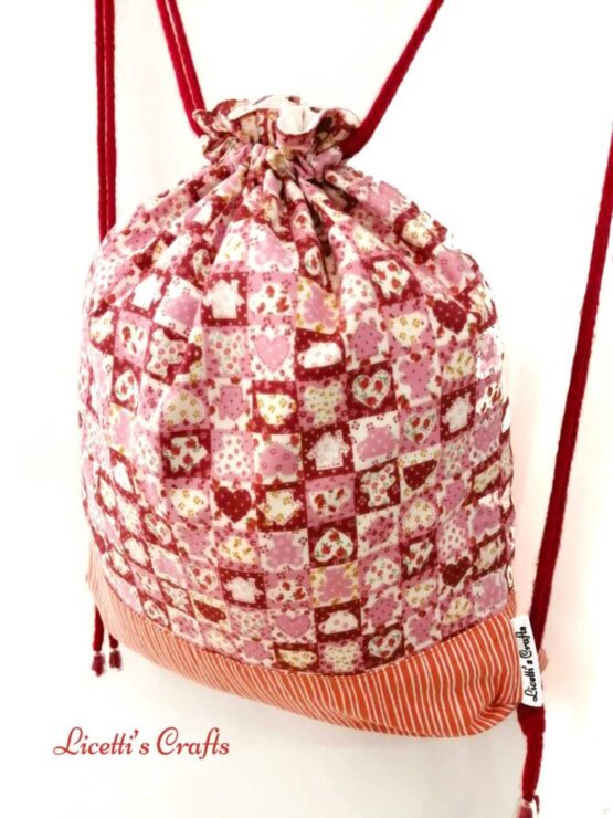 Mochila tela con cordones "Casita de té" - Imagen 2