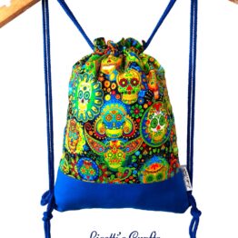 mochila cordon ajustable calavera multicolor