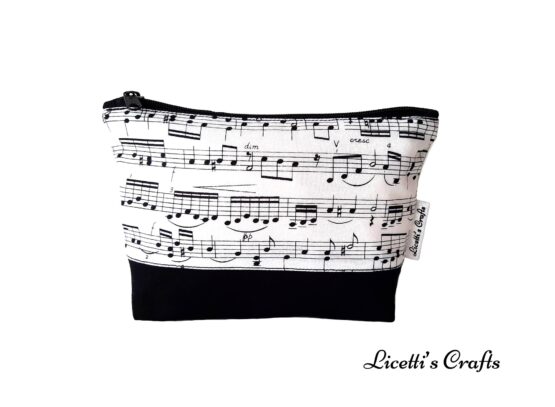 neceser algodon hecho a mano notas musicales