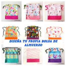 diseña tu bolsa de almuerzo hecha a mano