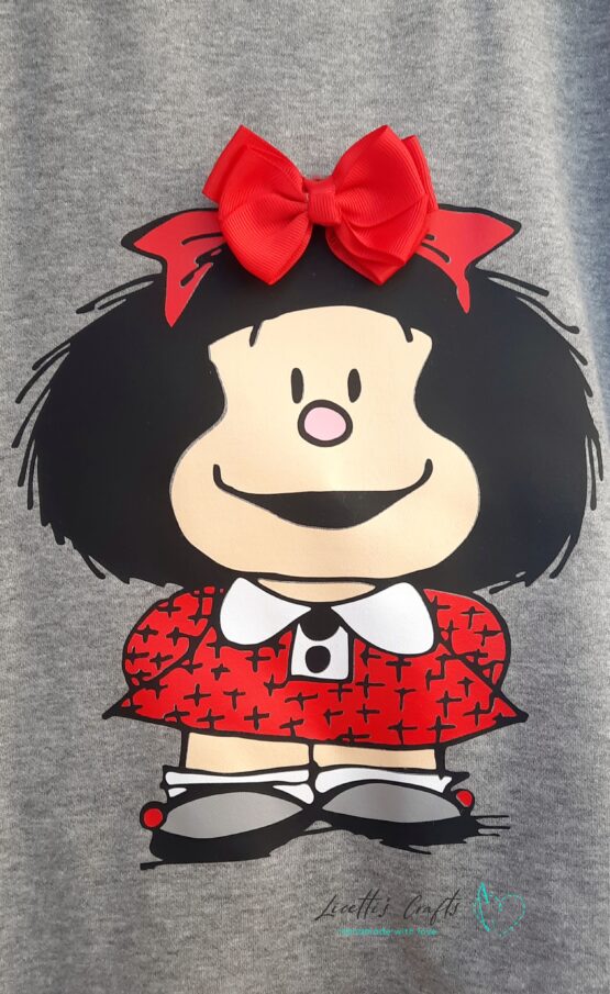 Sudadera "Mafalda con lazo en relieve" - Imagen 3