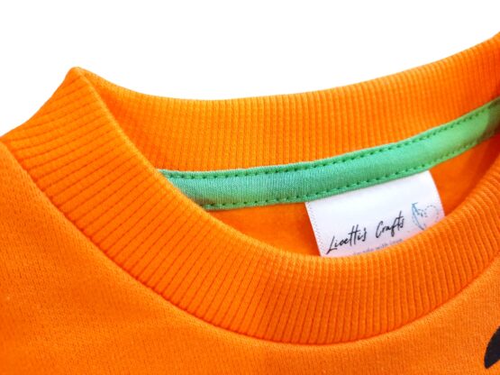 cuello sudadera naranja