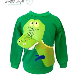 Sudadera "Dinosaurio verde- dientes limpios"
